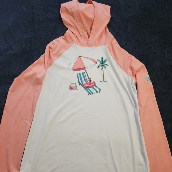 Reel LegendsLittle Girls Vaca Time Performance Hooded Long Sleeve L (12/14) - Picture 2 of 5